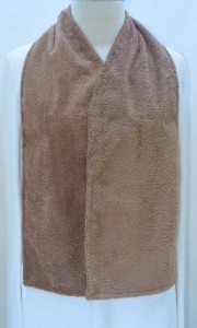Adult Bib Dining Scarf Absorbent Waterproof Taupe